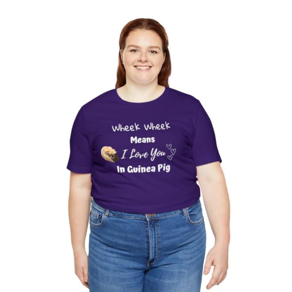Wheek Means I Love You in Guinea Pig T-Shirt - Image 55