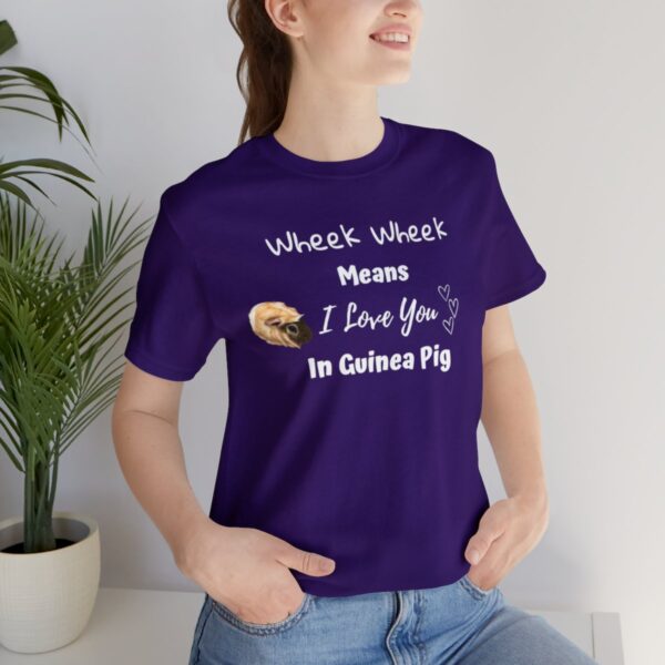 Wheek Means I Love You in Guinea Pig T-Shirt - Image 57