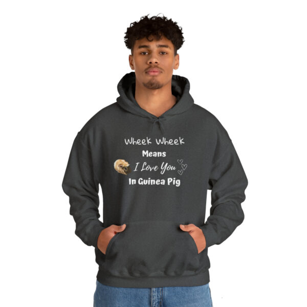 Wheek Means I Love You in Guinea Pig - Unisex Hoodie - Image 20