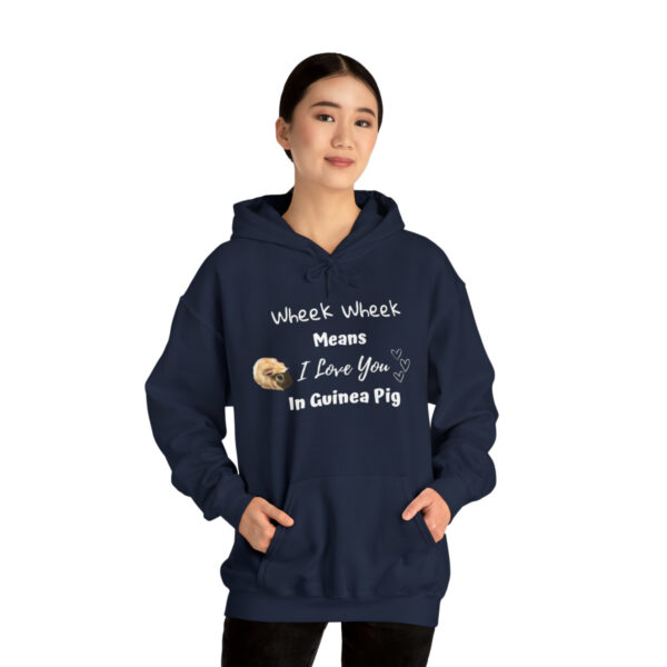 Wheek Means I Love You in Guinea Pig - Unisex Hoodie - Image 32