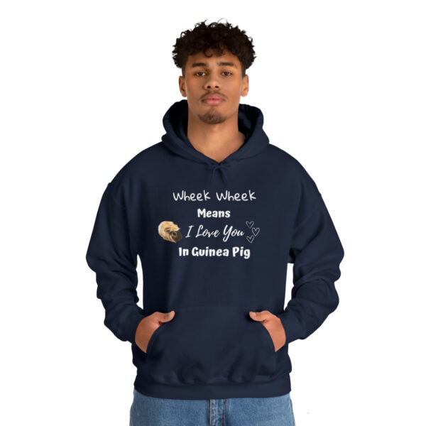 Wheek Means I Love You in Guinea Pig - Unisex Hoodie - Image 33