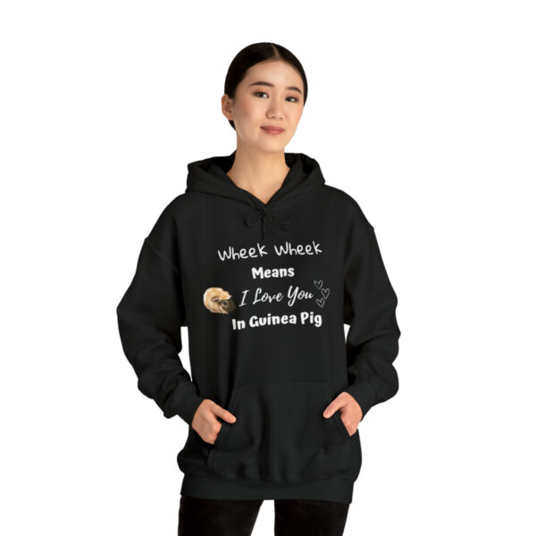 Wheek Means I Love You in Guinea Pig - Unisex Hoodie - Image 6