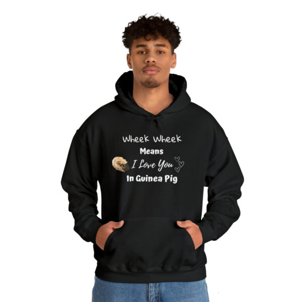 Wheek Means I Love You in Guinea Pig - Unisex Hoodie - Image 7