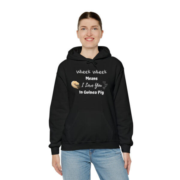 Wheek Means I Love You in Guinea Pig - Unisex Hoodie - Image 8